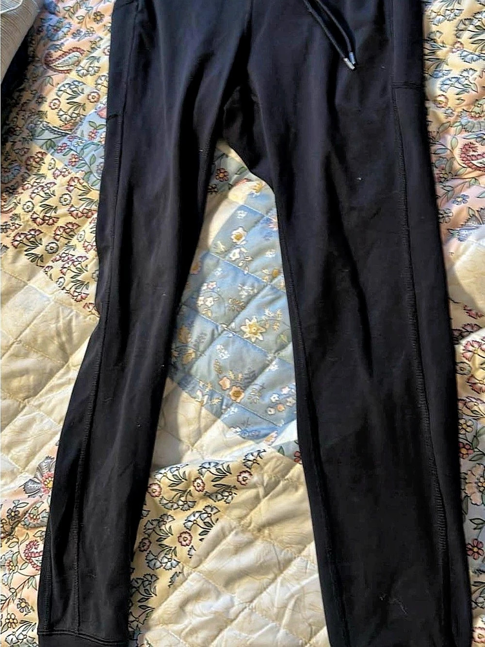 Spyder Active High-Rise Performance Drawstring Leggings Black